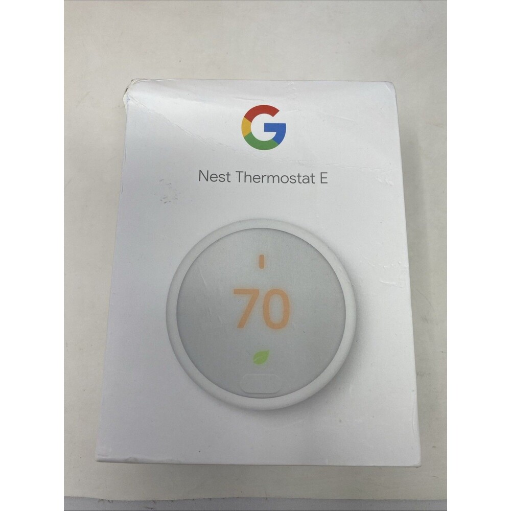 Google Nest Thermostat E - White (T4000ES) - Complete Tested And Working!
